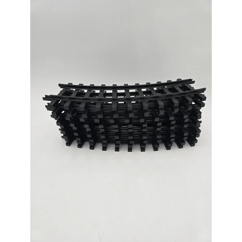 New Bright 1986 Vintage Curved Train Track‎ Lot of 9 Black Plastic G Scale